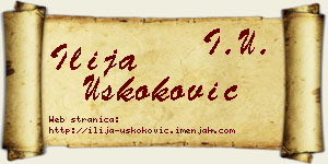 Ilija Uskoković vizit kartica